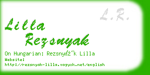 lilla rezsnyak business card